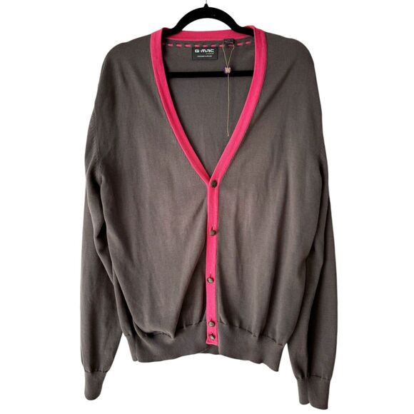 G-Mac by Kartel Golf McCardy Cardigan Sweater Pima Cotton Mens Large